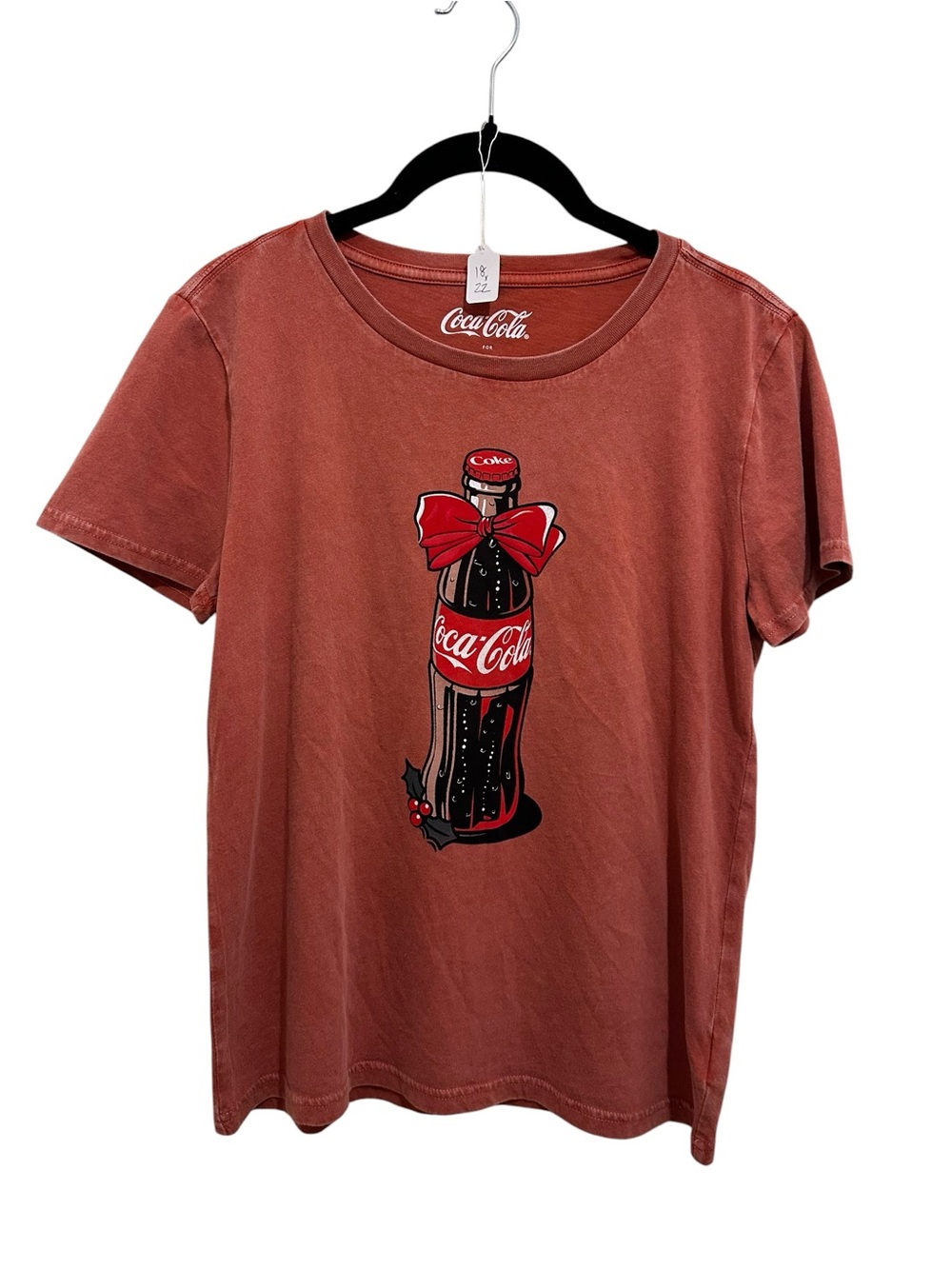 Coca Cola Short-Sleeve Graphic Tee in Rust Red